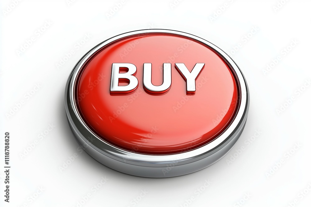 A red button with the word buy on it A red button with the word buy on it