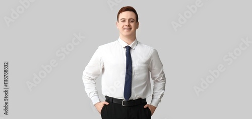 Handsome young man in white...