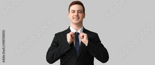 Handsome young man in styli...