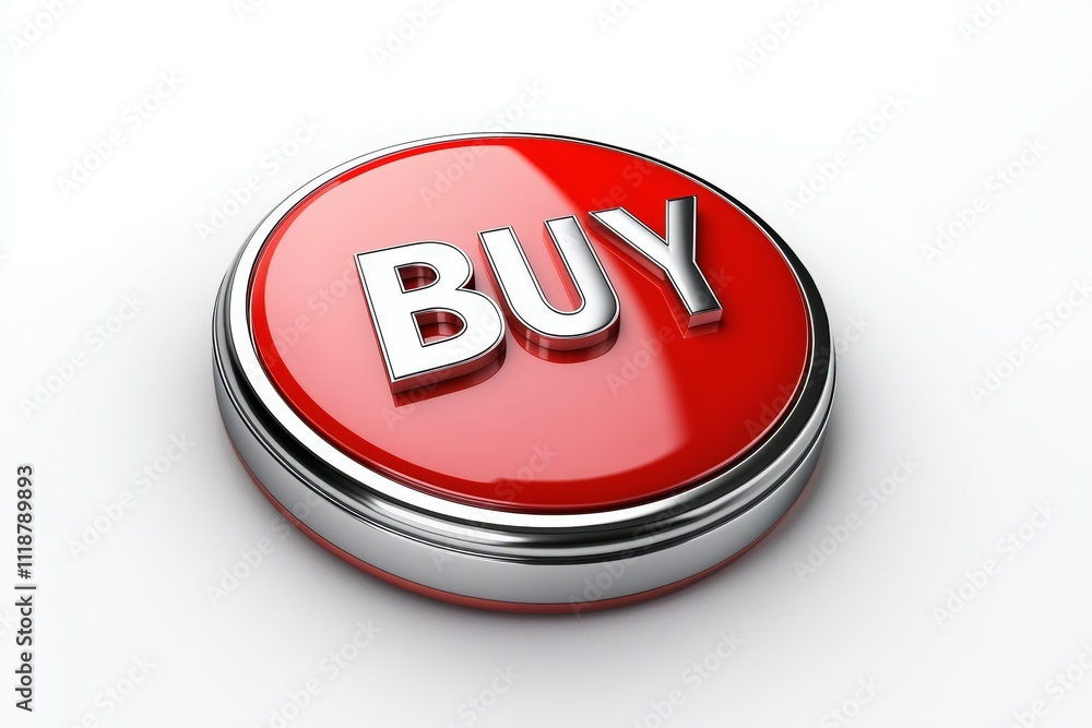 A red button with the word buy on it A red button with the word buy on it