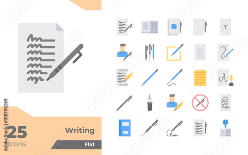 Writing  Flat Icons