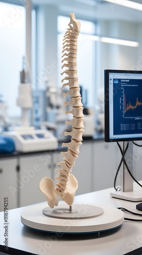 3d printed spine model in lab highlights advancements in tissue engineering and bone printing technology