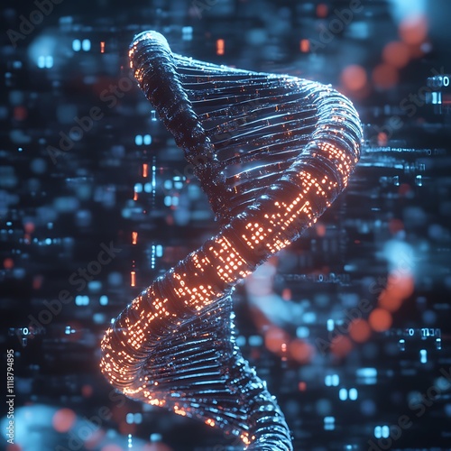 DNA inspired artificial intelligence concept pushing limits of modern innovation image photo