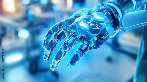 Wallpaper Mural Futuristic Robotic Hand Closeup Torontodigital.ca