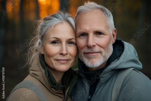 A man and woman are smiling at the camera