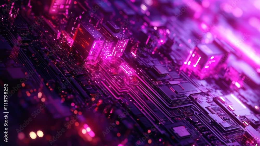 Purple technology network abstract background Purple technology network abstract background