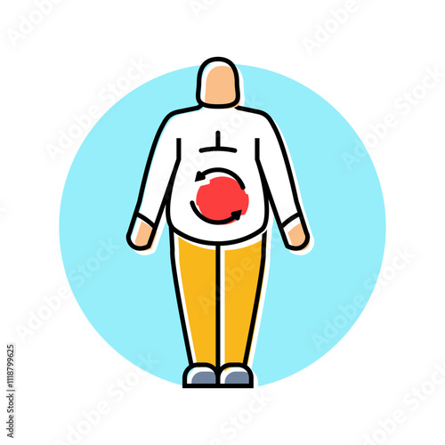 metabolic syndrome obesity overweight color icon vector. metabolic syndrome obesity overweight sign. isolated symbol illustration
