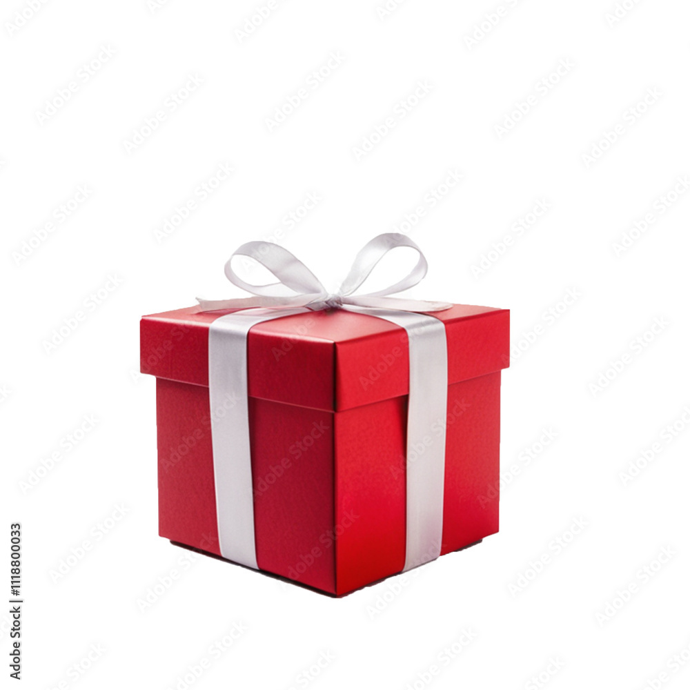 Obraz premium red gift box isolated
