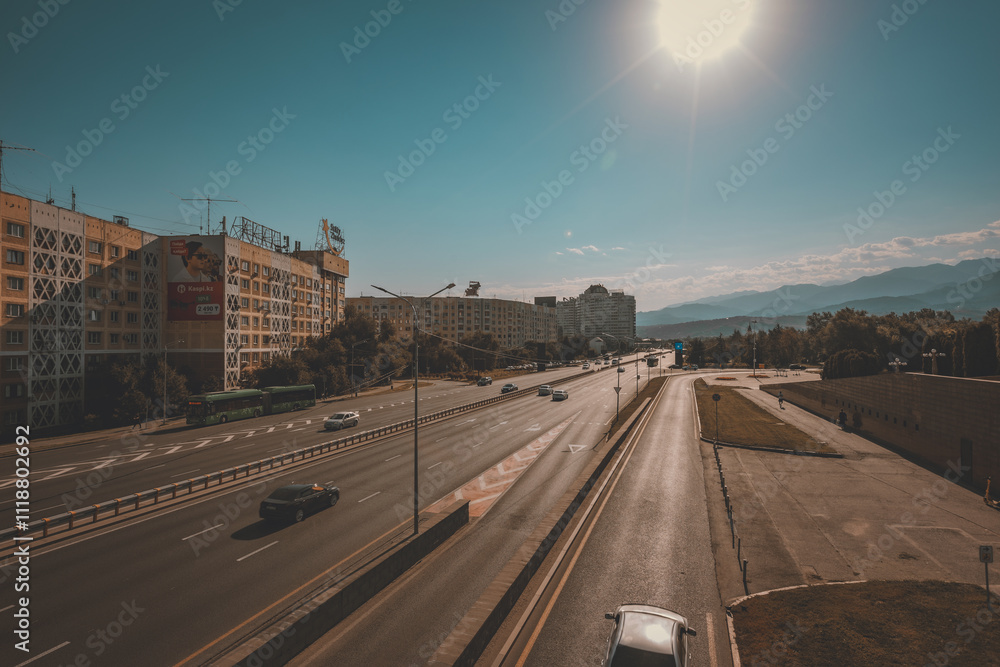 Fototapeta premium night traffic in the city