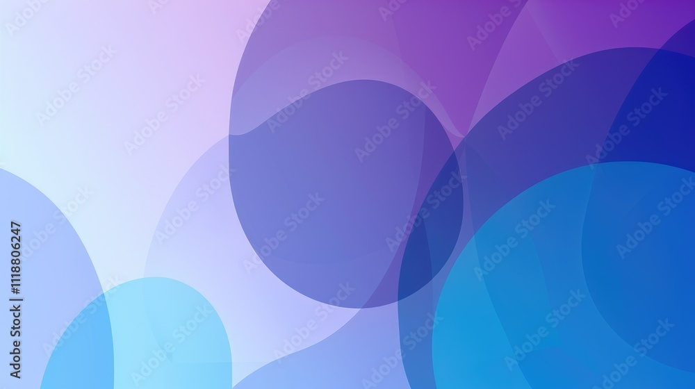 Abstract background with overlapping, translucent, gradient circles and flowing shapes in cool blue, purple, and violet hues. Abstract background with overlapping, translucent, gradient circles and flowing shapes in cool blue, purple, and violet hues.