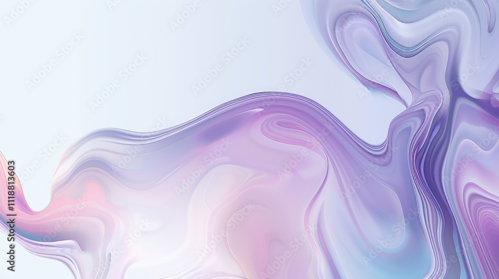 Abstract fluid art with pastel purple, pink, and light blue colors flowing in soft curves. Abstract fluid art with pastel purple, pink, and light blue colors flowing in soft curves.