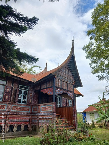 Big House or Rumah Gadang Tenun Pusako at Pandai Sikek Tanah Datar West Sumatera photo