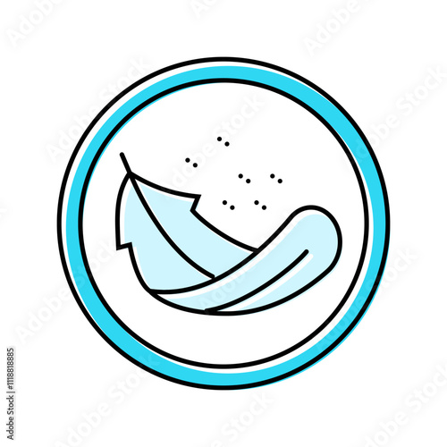 lightweight product label caution color icon vector. lightweight product label caution sign. isolated symbol illustration