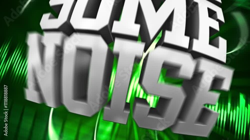 Make Some Noise / Get Loud 3D looping animation.