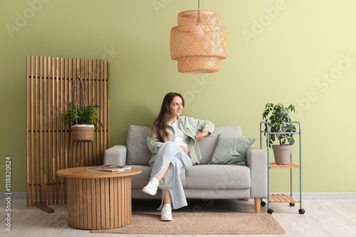 Young pretty woman resting ...