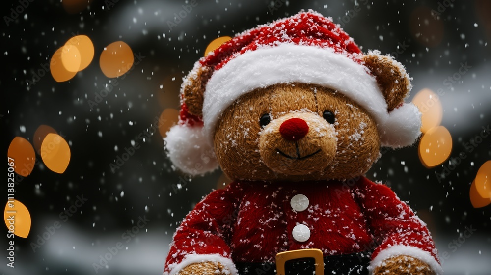 teddy bear wearing red and white santa suit teddy bear wearing red and white santa suit