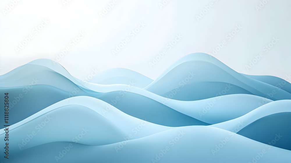 Abstract waves in soft blue tones create a serene and calming visual effect. Abstract waves in soft blue tones create a serene and calming visual effect.