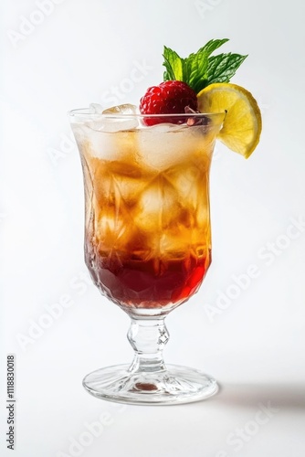 Wallpaper Mural Sweet and tangy iced tea with a hint of lemon and a fresh strawberry garnish. Torontodigital.ca