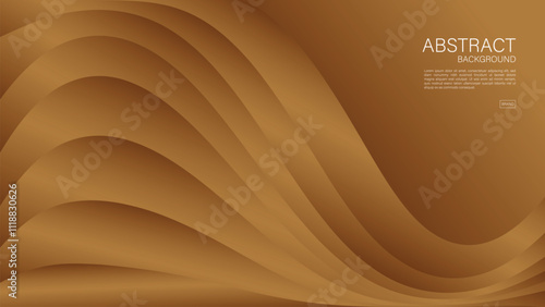 Brown abstract background, wave graphic, Geometric vector, Minimal Texture, web background, Brown cover design, flyer template, banner, wall decoration, wallpaper, Brown background vector photo