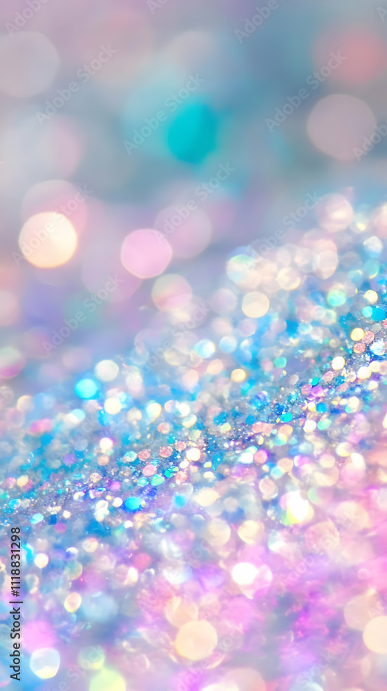 A shimmering abstract background featuring colorful bokeh and glitter effects. A shimmering abstract background featuring colorful bokeh and glitter effects.