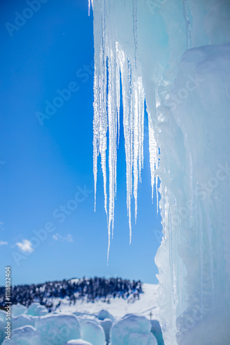 icicles hanging from a roof