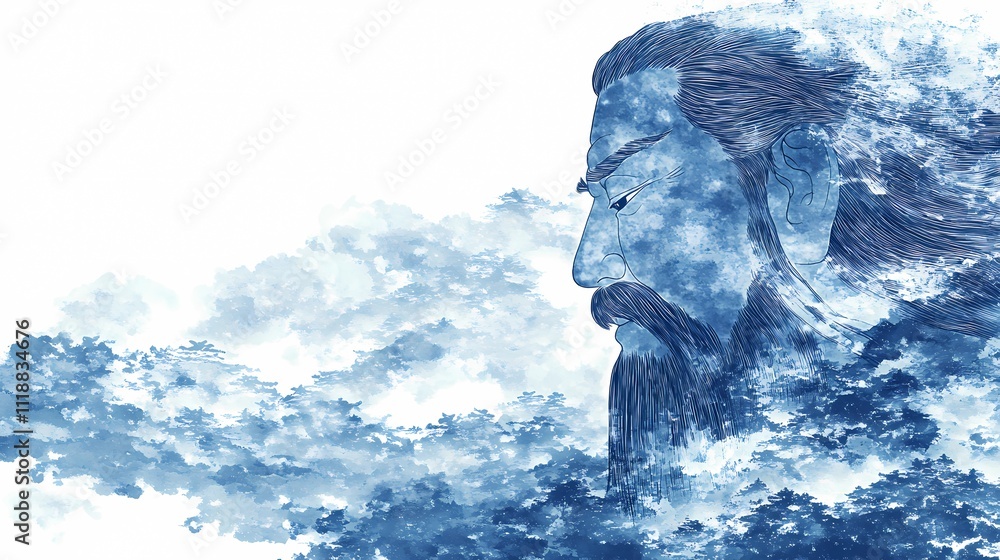 Artistic depiction of a Chinese sage in a mystical environment, representing spiritual insight and the serenity of Eastern wisdom. Artistic depiction of a Chinese sage in a mystical environment, representing spiritual insight and the serenity of Eastern wisdom.