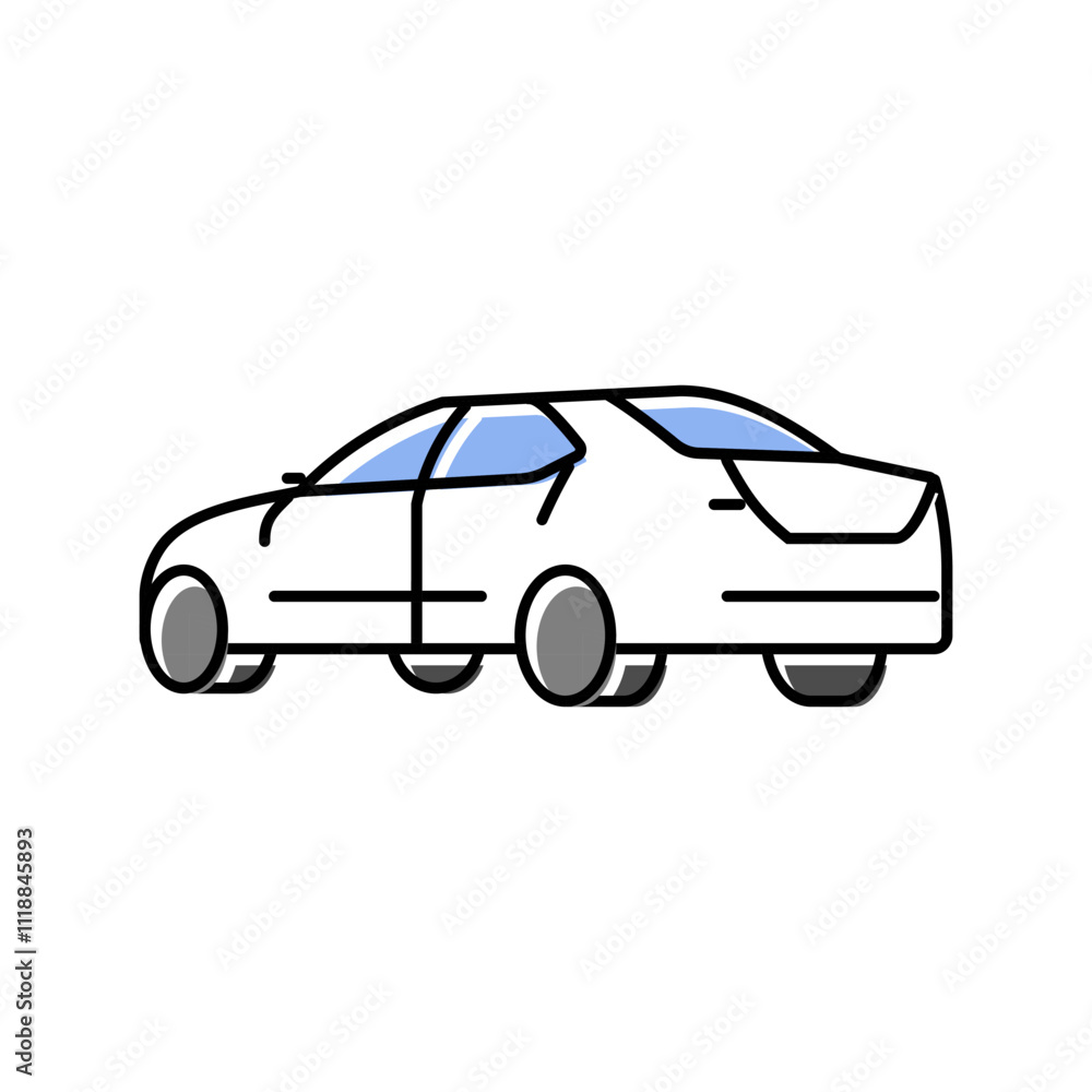 Fototapeta premium speed car transport color icon vector. speed car transport sign. isolated symbol illustration