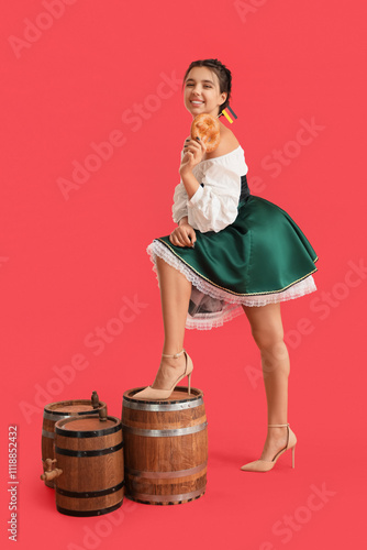 Young Octoberfest waitress ...