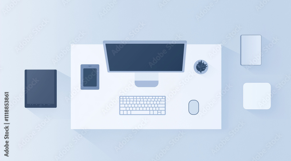 A Petite Computer Room Setup: Minimalist and High-Tech Design A Petite Computer Room Setup: Minimalist and High-Tech Design