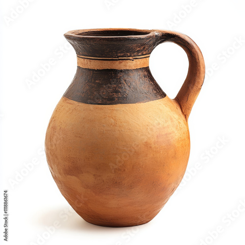 Traditional Clay Jug with Rustic Design and Earthen Finish