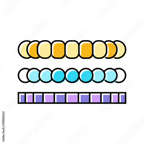 beaded bracelet diy fashion handmade color icon vector. beaded bracelet diy fashion handmade sign. isolated symbol illustration