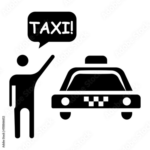 taxi Solid icon