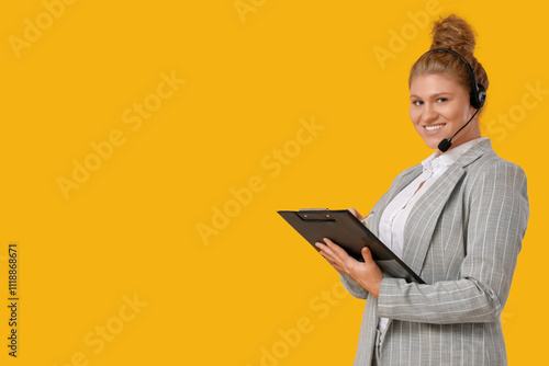 Female technical support ag...