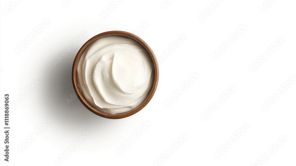 Organic and natural cream in a serving dish with a wooden texture, ideal for beauty treatments or gourmet desserts. The dish is decorative and clean with a minimalist design. Organic and natural cream in a serving dish with a wooden texture, ideal for beauty treatments or gourmet desserts. The dish is decorative and clean with a minimalist design.