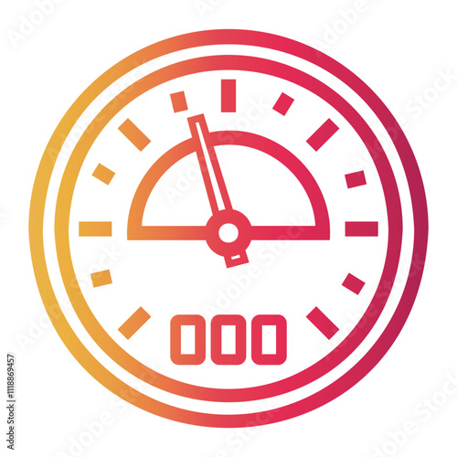 speedometer Line Gradient Icon