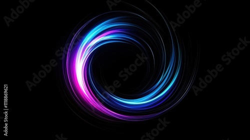 Abstract Swirling Neon Lights