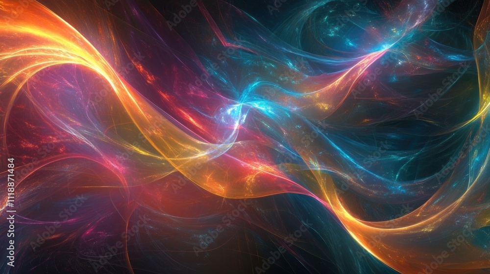 Obraz premium Abstract Energy Waves Background
