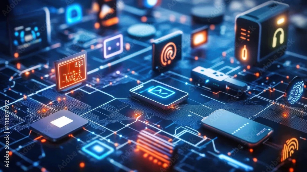 Digital Technology Network Concept Digital Technology Network Concept