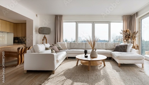 Incorporating modern art into white and neutral living room decor
