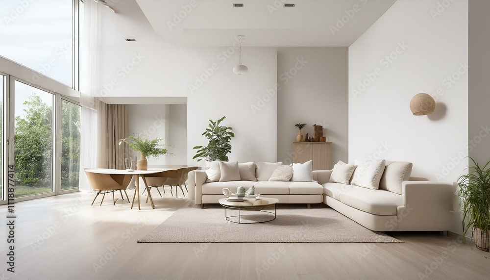 Incorporating Natural Elements in White and Neutral Living Room Design Incorporating Natural Elements in White and Neutral Living Room Design