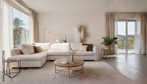 Choosing the Right Furniture Arrangement for White and Neutral Living Room
