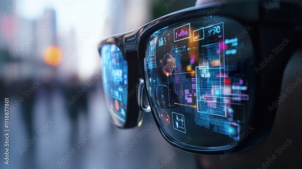 Futuristic Smart Glasses Augmented Reality Technology Futuristic Smart Glasses Augmented Reality Technology