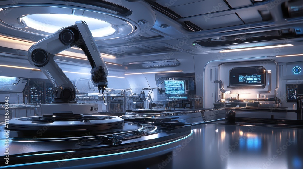 Futuristic Laboratory: Advanced Robotics and Technology Futuristic Laboratory: Advanced Robotics and Technology