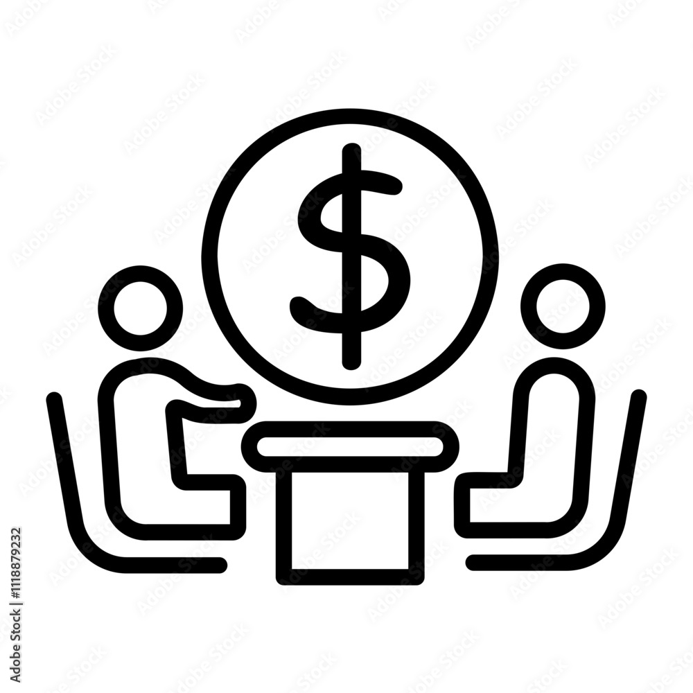 negociation Line Icon negociation Line Icon