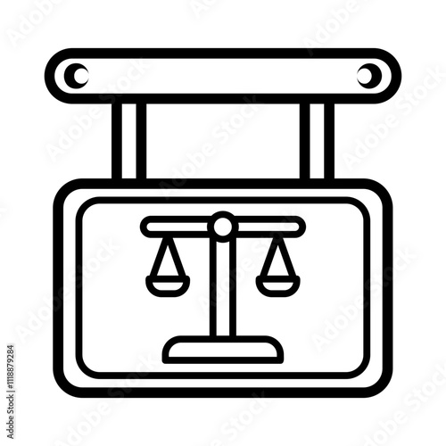 sign Line Icon