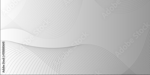 Abstract color smooth stripe dynamic wave line on a white stylized line art background. Design element technology suit for banner, poster, cover, brochure, flyer, website. vector illustration