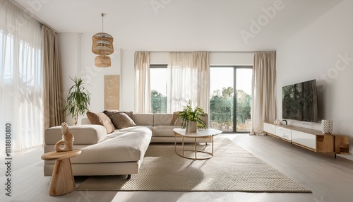 Creating a Stylish Dining Area in White and Neutral Living Room