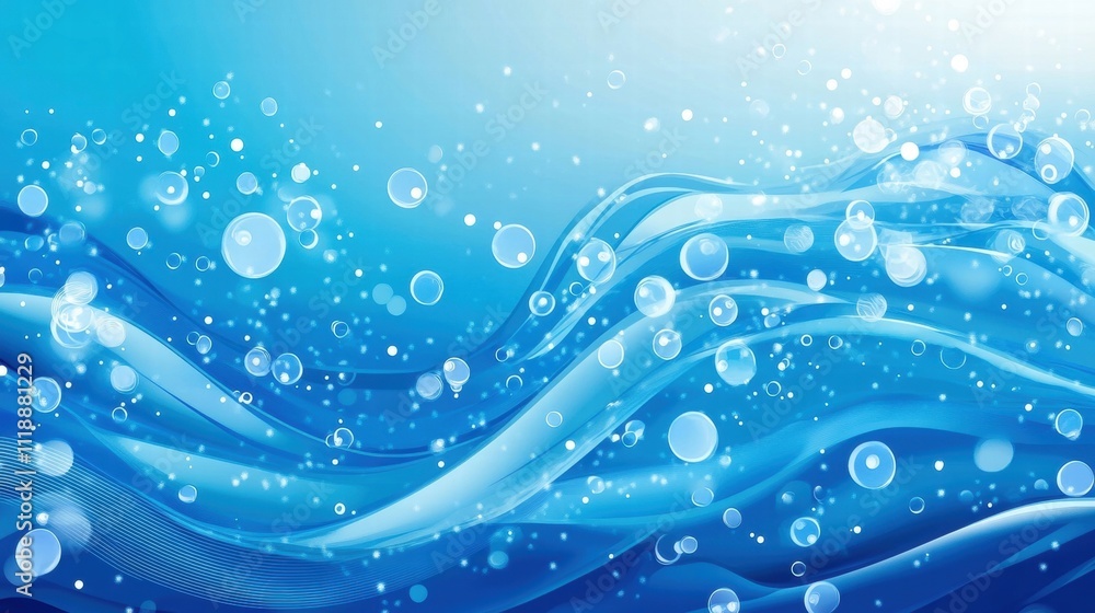Blue Water Bubbles Background Blue Water Bubbles Background