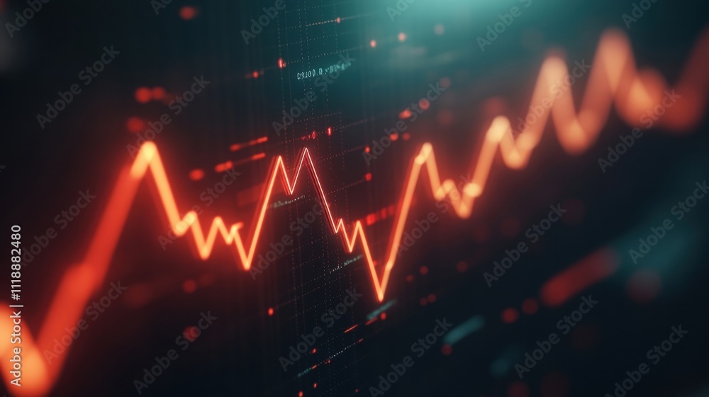 Stock Market Graph, Financial Data Visualization Stock Market Graph, Financial Data Visualization