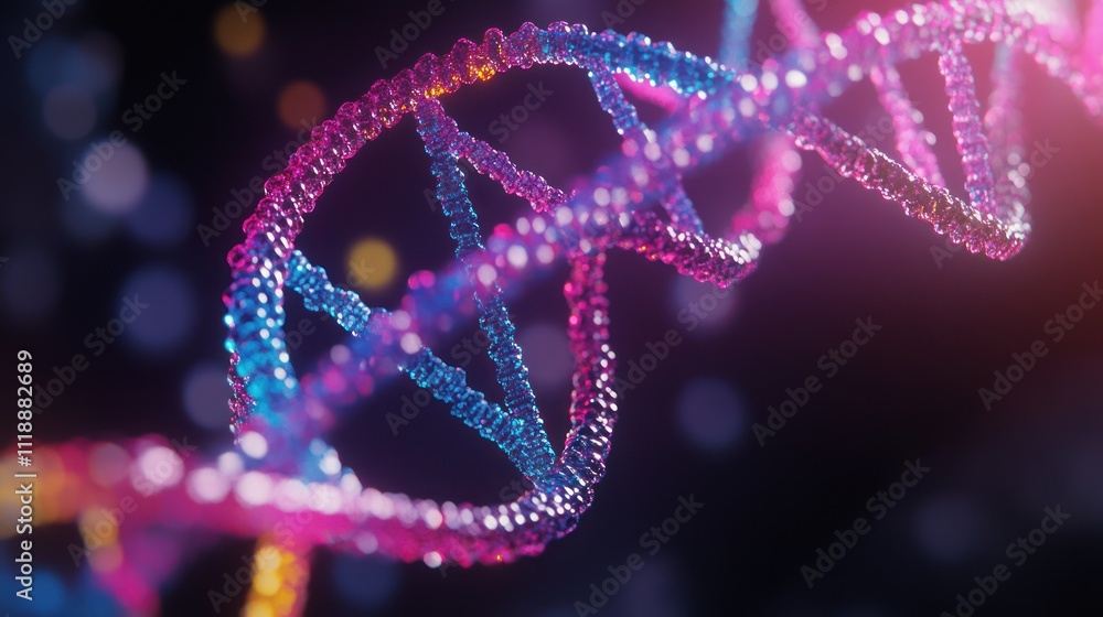colorful DNA helix, isolated on a dark background colorful DNA helix, isolated on a dark background